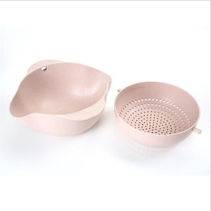 Plastic Rice Washing Bowl – Multifunction Kitchen Sieve & Basket