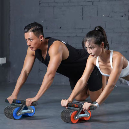 Double Wheel Ab Roller – Automatic Rebound Waist & Core Trainer