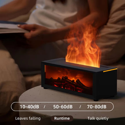 Creative Fireplace Humidifier – Aroma Oil Diffuser with LED & Remote