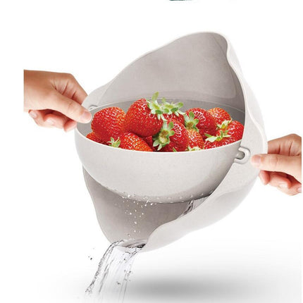 Plastic Rice Washing Bowl – Multifunction Kitchen Sieve & Basket