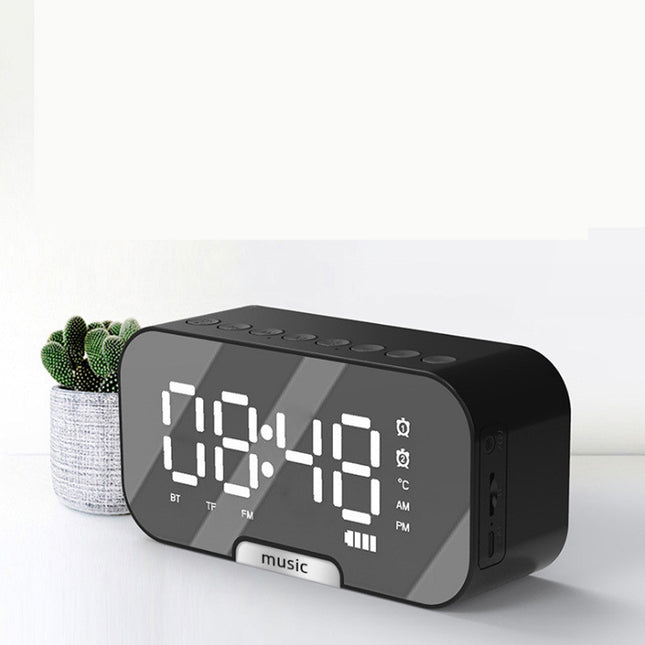 Portable Bluetooth Speaker Alarm Clock – Wireless 5W with Radio & Card Slot