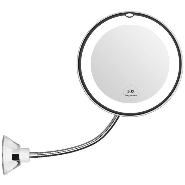 360° Swivel LED Makeup Mirror – 10X Magnifying Lighted Vanity Mirror