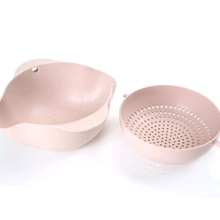 Plastic Rice Washing Bowl – Multifunction Kitchen Sieve & Basket