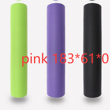 Eco-Friendly NBR Yoga Mat – Non-Slip Fitness & Exercise Mat (1cm / 1.5cm Thick)