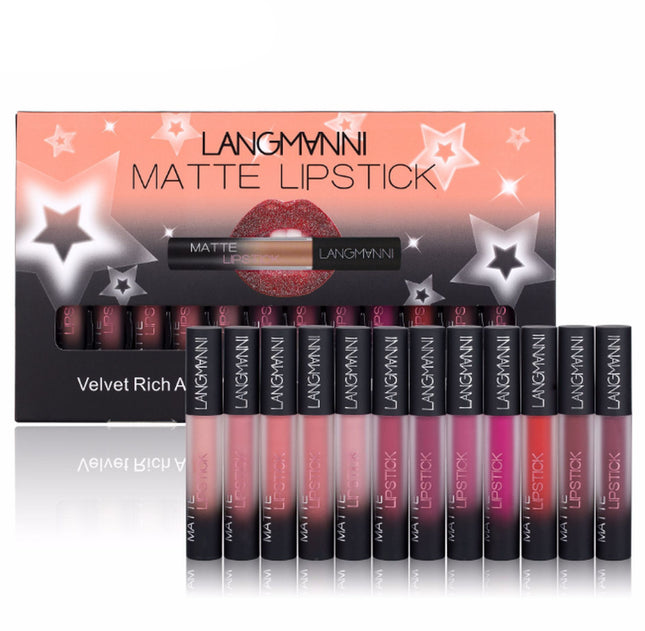 Matte Lipstick Waterproof Long-Lasting Velvet Lipstick Set