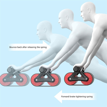 Double Wheel Ab Roller – Automatic Rebound Waist & Core Trainer