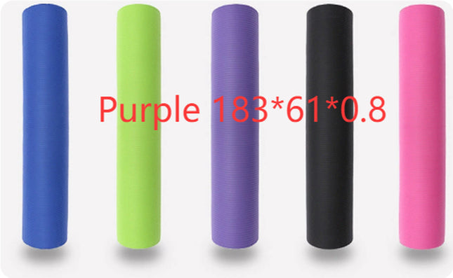 Eco-Friendly NBR Yoga Mat – Non-Slip Fitness & Exercise Mat (1cm / 1.5cm Thick)