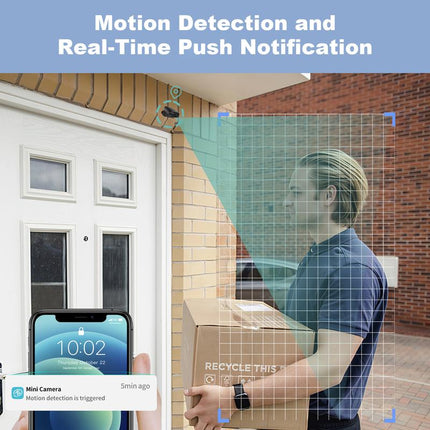 Magnetic Mini WiFi Camera – 2K HD, Night Vision & Smart App Control