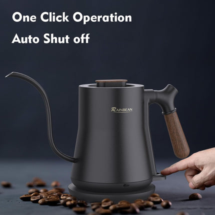 Gooseneck Electric Kettle – Stainless Steel, Rapid Heating, Auto Shutoff