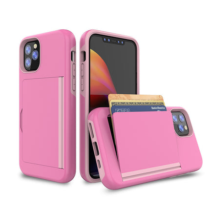 Candy Color Phone Case with Card Holder – Slim Protective Cover