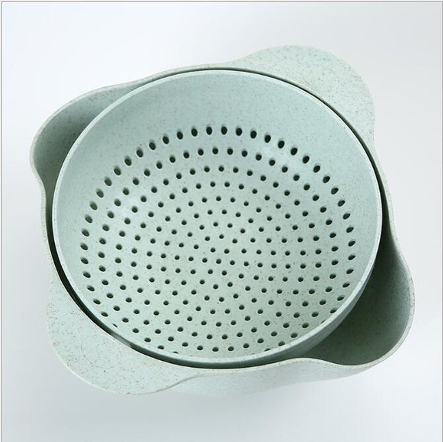 Plastic Rice Washing Bowl – Multifunction Kitchen Sieve & Basket