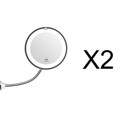 360° Swivel LED Makeup Mirror – 10X Magnifying Lighted Vanity Mirror