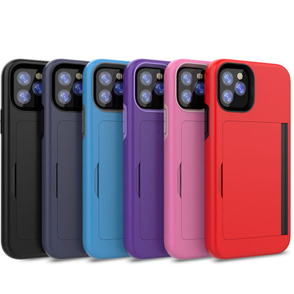 Candy Color Phone Case with Card Holder – Slim Protective Cover
