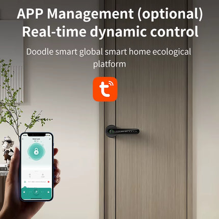 KERUI Smart Fingerprint Door Lock – Tuya App, Password & Key Access