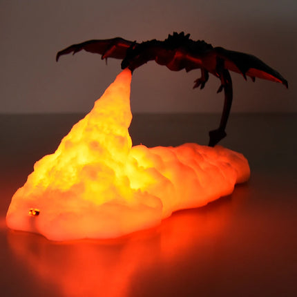 3D Dragon LED Lamp – Fire & Ice Rechargeable Room Decor