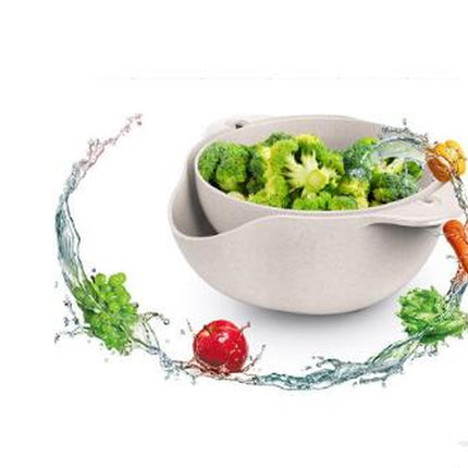 Plastic Rice Washing Bowl – Multifunction Kitchen Sieve & Basket