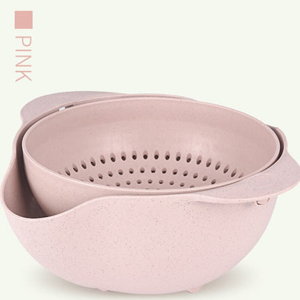 Plastic Rice Washing Bowl – Multifunction Kitchen Sieve & Basket