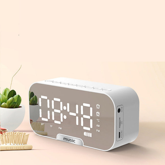 Portable Bluetooth Speaker Alarm Clock – Wireless 5W with Radio & Card Slot