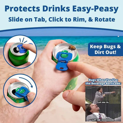 Easy Tab Opener & Drink Protector – Dustproof Beverage Can Opener & Sealer