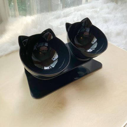 Elevated Cat Double Bowl Food Bowl for Pets