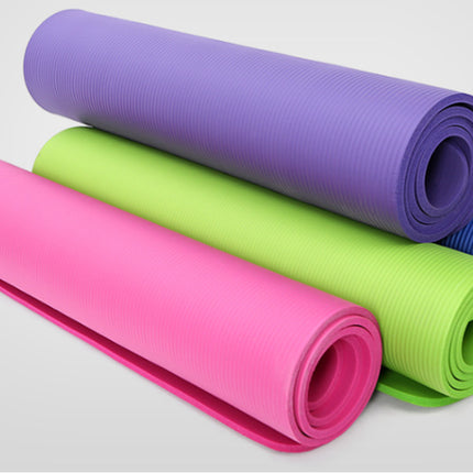 Eco-Friendly NBR Yoga Mat – Non-Slip Fitness & Exercise Mat (1cm / 1.5cm Thick)