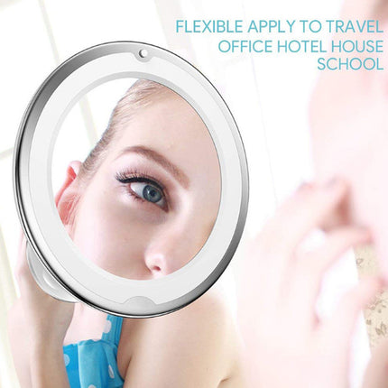 360° Swivel LED Makeup Mirror – 10X Magnifying Lighted Vanity Mirror