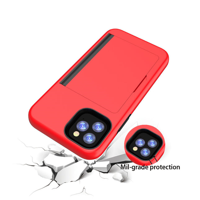 Candy Color Phone Case with Card Holder – Slim Protective Cover