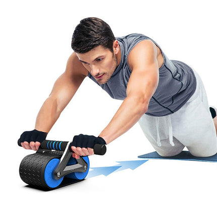 Double Wheel Ab Roller – Automatic Rebound Waist & Core Trainer