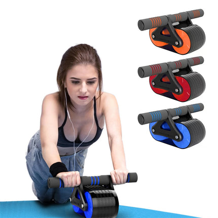 Double Wheel Ab Roller – Automatic Rebound Waist & Core Trainer