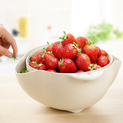 Plastic Rice Washing Bowl – Multifunction Kitchen Sieve & Basket