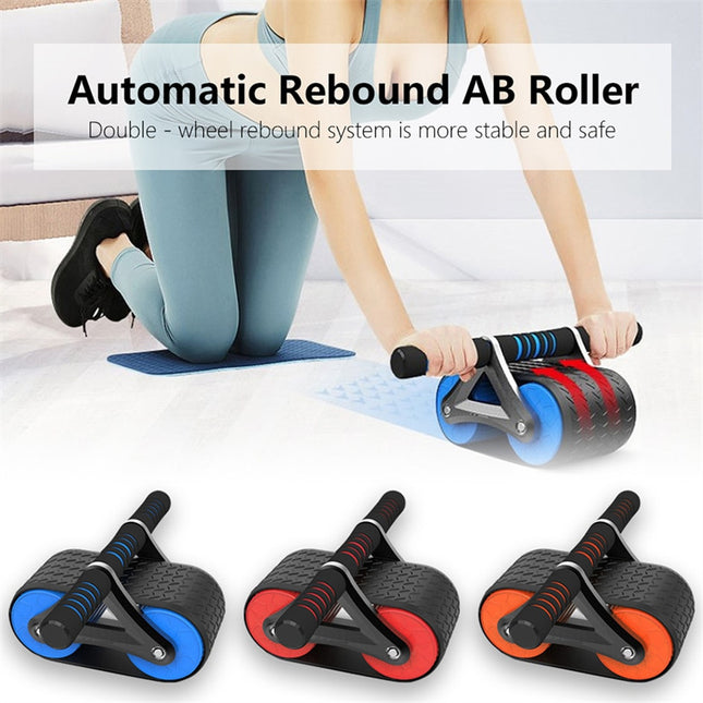 Double Wheel Ab Roller – Automatic Rebound Waist & Core Trainer
