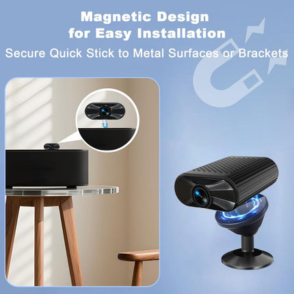 Magnetic Mini WiFi Camera – 2K HD, Night Vision & Smart App Control